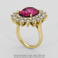 4.22 Ct. Pink Tourmaline Ring, 10K Yellow Gold 2