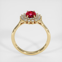 1.14 Ct. Pinkish Red Ruby Ring, 10K Yellow Gold 3