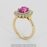 2.33 Ct. Pink Sapphire Ring, 10K Yellow Gold 2
