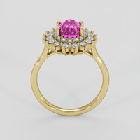 2.33 Ct. Pink Sapphire Ring, 10K Yellow Gold 3
