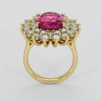 4.22 Ct. Pink Tourmaline Ring, 14K Yellow Gold 3