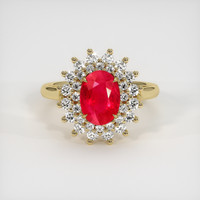 1.17 Ct. Ruby Ring, 14K Yellow Gold 1