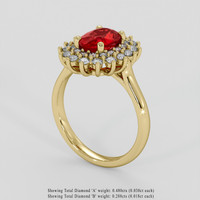 2.31 Ct. Ruby Ring, 14K Yellow Gold 2