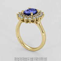 1.64 Ct. Blue Sapphire Ring, 14K Yellow Gold 2
