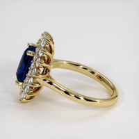 2.42 Ct. Blue Sapphire Ring, 14K Yellow Gold 4