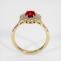 0.92 Ct. Ruby Ring, 14K Yellow Gold 3