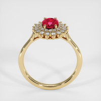 0.93 Ct. Ruby Ring, 14K Yellow Gold 3