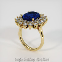 5.75 Ct. Sapphire Ring, 18K Yellow Gold 2