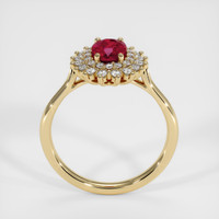 1.03 Ct. Ruby Ring, 18K Yellow Gold 3