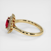 1.14 Ct. Ruby Ring, 18K Yellow Gold 4
