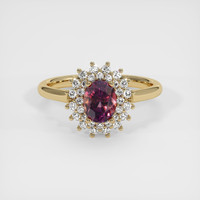 1.52 Ct. Bi Color Sapphire Ring, 18K Yellow Gold 1