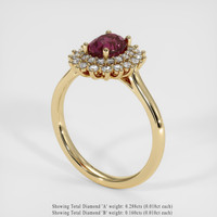 1.52 Ct. Bi Color Sapphire Ring, 18K Yellow Gold 2