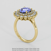 2.51 Ct. Blue Sapphire Ring, 18K Yellow Gold 2