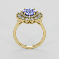 2.51 Ct. Blue Sapphire Ring, 18K Yellow Gold 3