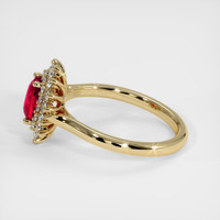 0.81 Ct. Ruby Ring, 18K Yellow Gold 4