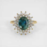3.06 Ct. Sapphire Ring, 18K Yellow Gold 1
