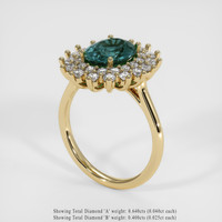 3.06 Ct. Sapphire Ring, 18K Yellow Gold 2