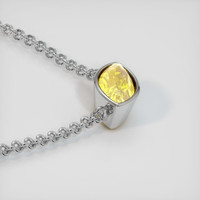 3.96 Ct. Yellow Sapphire Necklace, 14K White Gold 3