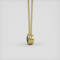 0.89 Ct. Green Sapphire Necklace, 14K Yellow Gold 3