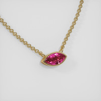 0.90 Ct. Sapphire Necklace, 18K Yellow Gold 2