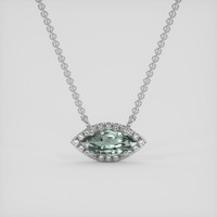 0.34 Ct. Alexandrite Necklace, 10K White Gold 1