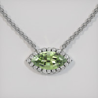 2.31 Ct. Gemstone Pendant, 18K White Gold 1