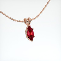 0.57 Ct. Ruby Pendant, 14K Rose Gold 2