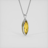 2.50 Ct. Greenish Yellow Chrysoberyl Pendant, 10K White Gold 2