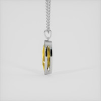 2.50 Ct. Greenish Yellow Chrysoberyl Pendant, 10K White Gold 3