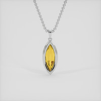 2.50 Ct. Greenish Yellow Chrysoberyl Pendant, 10K White Gold 4