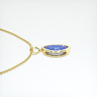 2.07 Ct. Blue Sapphire Pendant, 18K Yellow Gold 3