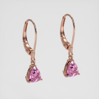 <span>1.76</span>&nbsp;<span class="tooltip-light">Ct.Tw.<span class="tooltiptext">Total Carat Weight</span></span> Pink Spinel Earrings, 14K Rose Gold 3