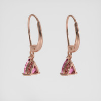 <span>1.76</span>&nbsp;<span class="tooltip-light">Ct.Tw.<span class="tooltiptext">Total Carat Weight</span></span> Pink Spinel Earrings, 14K Rose Gold 4