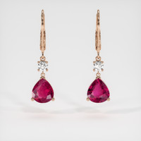 <span>3.94</span>&nbsp;<span class="tooltip-light">Ct.Tw.<span class="tooltiptext">Total Carat Weight</span></span> Gemstone Earrings, 14K Rose Gold 1