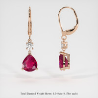 <span>3.94</span>&nbsp;<span class="tooltip-light">Ct.Tw.<span class="tooltiptext">Total Carat Weight</span></span> Gemstone Earrings, 14K Rose Gold 2