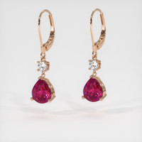 <span>3.94</span>&nbsp;<span class="tooltip-light">Ct.Tw.<span class="tooltiptext">Total Carat Weight</span></span> Gemstone Earrings, 14K Rose Gold 3