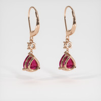 <span>3.94</span>&nbsp;<span class="tooltip-light">Ct.Tw.<span class="tooltiptext">Total Carat Weight</span></span> Gemstone Earrings, 14K Rose Gold 4