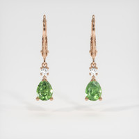 <span>2.20</span>&nbsp;<span class="tooltip-light">Ct.Tw.<span class="tooltiptext">Total Carat Weight</span></span> Gemstone Earrings, 14K Rose Gold 1