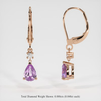 <span>1.45</span>&nbsp;<span class="tooltip-light">Ct.Tw.<span class="tooltiptext">Total Carat Weight</span></span> Sapphire Earrings, 14K Rose Gold 2