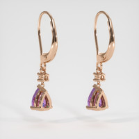 <span>1.45</span>&nbsp;<span class="tooltip-light">Ct.Tw.<span class="tooltiptext">Total Carat Weight</span></span> Sapphire Earrings, 14K Rose Gold 4