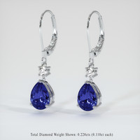 <span>3.82</span>&nbsp;<span class="tooltip-light">Ct.Tw.<span class="tooltiptext">Total Carat Weight</span></span> Sapphire Earrings, 14K White Gold 3