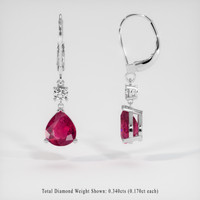 <span>3.94</span>&nbsp;<span class="tooltip-light">Ct.Tw.<span class="tooltiptext">Total Carat Weight</span></span> Gemstone Earrings, 14K White Gold 2