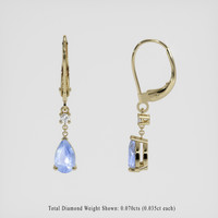 <span>1.65</span>&nbsp;<span class="tooltip-light">Ct.Tw.<span class="tooltiptext">Total Carat Weight</span></span> Blue Sapphire Earrings, 14K Yellow Gold 2