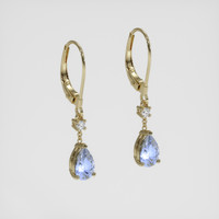 <span>1.65</span>&nbsp;<span class="tooltip-light">Ct.Tw.<span class="tooltiptext">Total Carat Weight</span></span> Blue Sapphire Earrings, 14K Yellow Gold 3