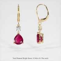 <span>3.94</span>&nbsp;<span class="tooltip-light">Ct.Tw.<span class="tooltiptext">Total Carat Weight</span></span> Gemstone Earrings, 14K Yellow Gold 2