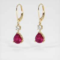 <span>3.94</span>&nbsp;<span class="tooltip-light">Ct.Tw.<span class="tooltiptext">Total Carat Weight</span></span> Gemstone Earrings, 14K Yellow Gold 3