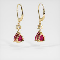 <span>2.12</span>&nbsp;<span class="tooltip-light">Ct.Tw.<span class="tooltiptext">Total Carat Weight</span></span> Gemstone Earrings, 14K Yellow Gold 4