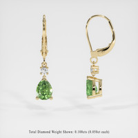 <span>1.10</span>&nbsp;<span class="tooltip-light">Ct.Tw.<span class="tooltiptext">Total Carat Weight</span></span> Gemstone Earrings, 14K Yellow Gold 2