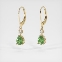 <span>1.10</span>&nbsp;<span class="tooltip-light">Ct.Tw.<span class="tooltiptext">Total Carat Weight</span></span> Gemstone Earrings, 14K Yellow Gold 3