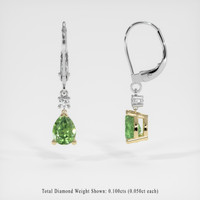 <span>1.10</span>&nbsp;<span class="tooltip-light">Ct.Tw.<span class="tooltiptext">Total Carat Weight</span></span> Gemstone Earrings, 14K Yellow & White 2